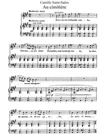 Partition , Au cimetière, Mélodies Persanes, op.26, Saint-Saëns, Camille par Camille Saint-Saëns