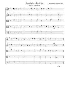 Partition  18,  Gagliarda - partition complète (Tr Tr A T B), Banchetto Musicale