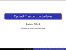 Optimal Transport on Surfaces