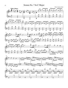 Partition Sonata en C major, R.7, clavier sonates R.1–10, Soler, Antonio