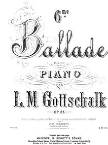 Partition complète (lower resolution), Ballade, Op.85