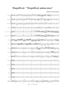 Partition Magnificat Anima Mea (chœur SSATB), Magnificat, D major