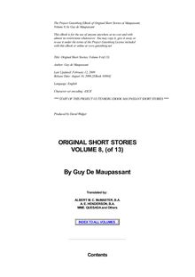Original Short Stories — Volume 08