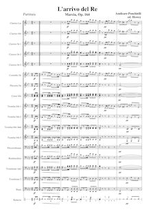 Partition complète, Marcia - L arrivo del Re, Op.164, Ponchielli, Amilcare