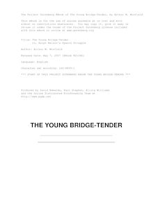 The Young Bridge-Tender - or, Ralph Nelson s Upward Struggle