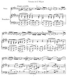 Partition violon Sonata en E Major, sonates pour an Accompanied Solo Instrument