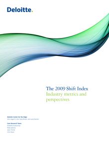 The shift index: Industry metrics and perspectives