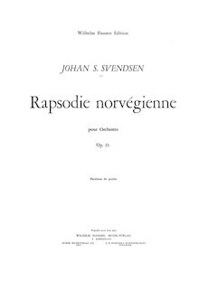 Partition compléte, norvégien Rhapsody No.3, Op.21, Svendsen, Johan