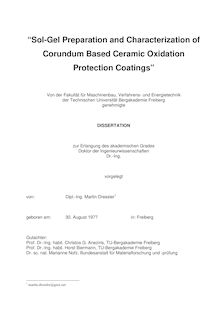 Sol-gel preparation and characterization of corundum based ceramic oxidation protection coatings [Elektronische Ressource] / Martin Dressler