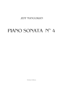 Partition complète, Piano Sonata No. 4, Manookian, Jeff