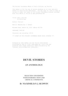 Devil Stories - An Anthology