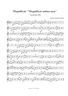 Partition trompette 3 (D), Magnificat, D major, Bach, Johann Sebastian