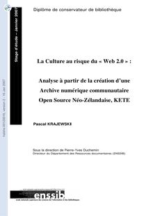Stage d'étudeJanvier 2007 La Culture au risque du «Web 2.0 ...