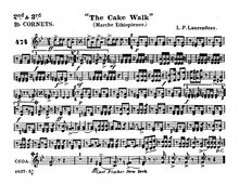 Partition Cornet 2/3 (B♭), pour Cake Walk, Marche Ethiopienne, D♭ major