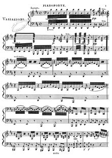 Partition Piano , partie (600 dpi monochrome), Variations sur un thème de la Cenerentola de Rossini