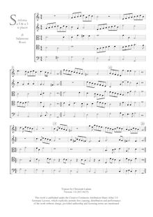 Partition complète (G, C et F clefs), Il Primo libro delle Sinfonie et Gagliarde par Salamone Rossi