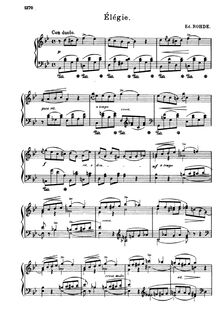 Partition complète, Élégie en G minor, G minor, Rohde, Eduard