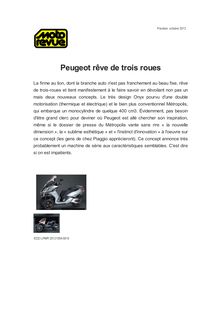 Peugeot rêve de trois roues