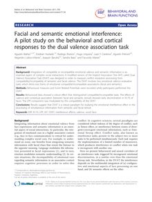 Facial and semantic emotional interference: A pilot study on the behavioral and cortical responses to the dual valence association task