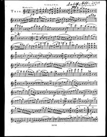 Partition violon, Piano Trio No.1, D minor, Reissiger, Carl Gottlieb