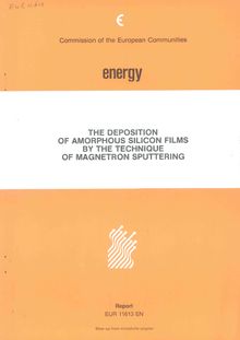The deposition of amorphous silicon films by the technique of magnetron sputtering