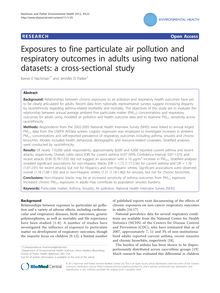 Exposures to fine particulate air pollution and respiratory outcomes in adults using two national datasets: a cross-sectional study