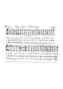 Partition Complete manuscript, Pange lingua, Högn, August