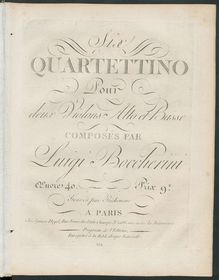 Partition violon 2 (color), 6 corde quatuors, G.236-241 (Op.53)