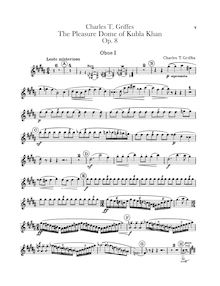 Partition hautbois 1, 2, anglais cor, pour Pleasure Dome of Kubla Khan