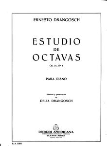 Partition No.1 - Estudio de Octavas, Estudios, Op.21, Drangosch, Ernesto
