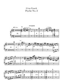 Partition harpe 1, 2, Psyché, Poème symphonique pour orchestre et choeurs