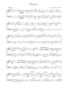 Partition complète, Sonata en A, Sonata for Harpsichord, A Major