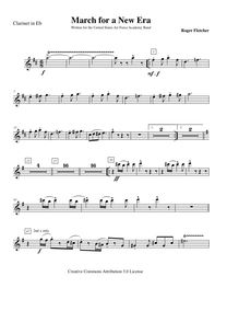 Partition Piccolo clarinette (E♭), March pour a New Era, F major