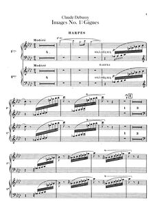 Partition harpe 1/2, Images, Debussy, Claude