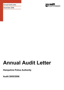 Hampshire Police Authority - Annual Audit Letter - 2 1