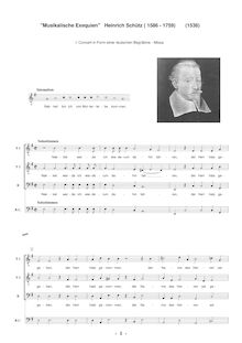 Partition complète, Musikalische Exequien, Op.7, SWV 279-281, Schütz, Heinrich