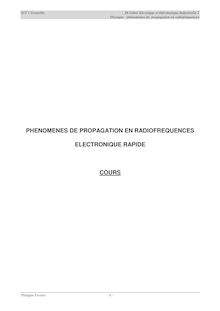 propagation en hyperfréquences - PHENOMENES DE PROPAGATION EN ...