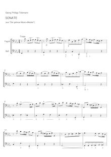 Partition complète, Sonata pour basson et Continuo, TWV 41:f3, F minor