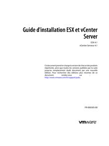 Guide d installation ESX et vCenter Server