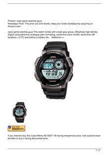 Casio Men8217s AE1000W1B Watch Reviews