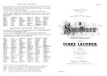 Partition parties complètes, 3 sonatines, Op.92, 3 Sonatinen für drei Violinen par Ignaz Lachner