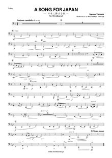 Partition Tuba, A Song pour Japan, Verhelst, Steven par Steven Verhelst