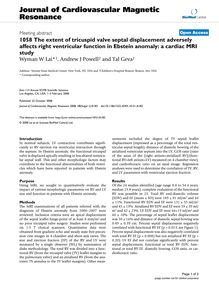 1058 The extent of tricuspid valve septal displacement adversely affects right ventricular function in Ebstein anomaly: a cardiac MRI study