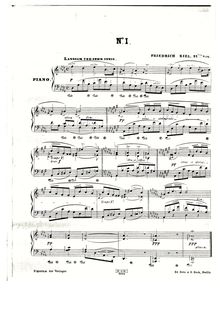 Partition complète, 3 Piano pièces  Nachklänge , Drei Klavierstücke  Nachklänge 