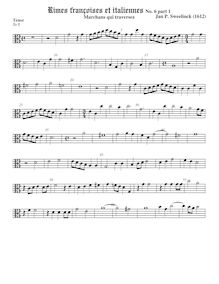 Partition ténor viole de gambe, alto clef, Rimes francaises et italiennes par Jan Pieterszoon Sweelinck