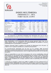 Etude Index Multimedia