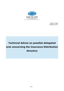 Avis techniques de l Eiopa sur les actes délégués (DDA)