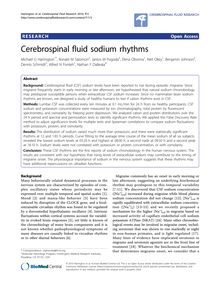 Cerebrospinal fluid sodium rhythms