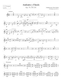 Partition cor 1/2 (F), Andante et Finale, Анданте и финал, B♭ major–E♭ major
