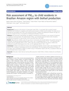 Risk assessment of PM2.5 to child residents in Brazilian Amazon region with biofuel production